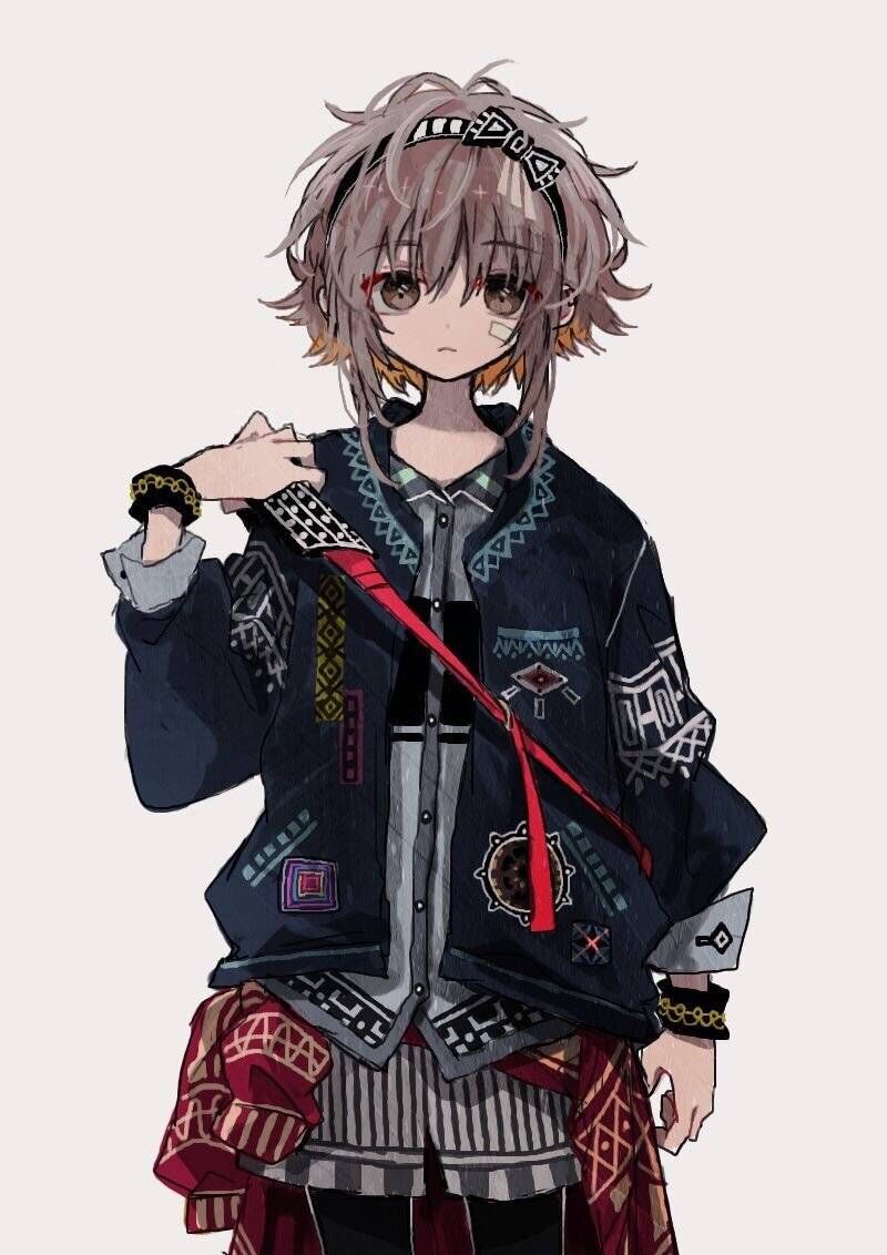 卡通人物绘画,精致的民族风服饰画的又潮又酷